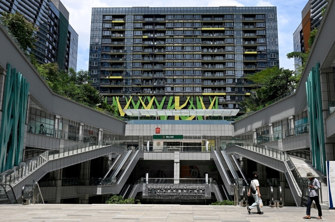 Prince International Plaza of Prince Holding Group in Phnompenh, Cambodia, on Oct. 15, 2025. Photo by AFP