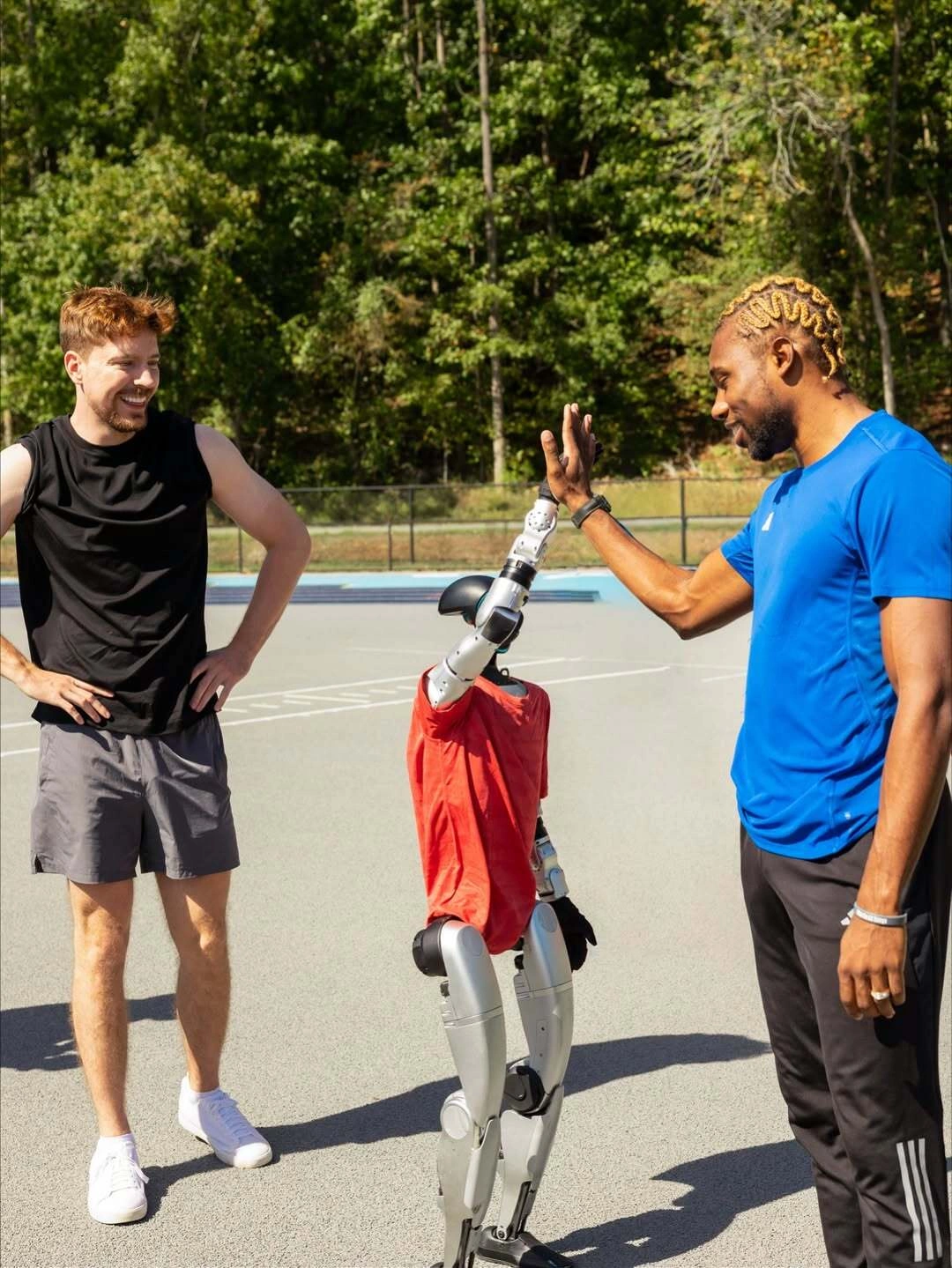Robot Pitching Machine Robots challenge elite athletes in YouTube star MrBeast’s human-vs ...