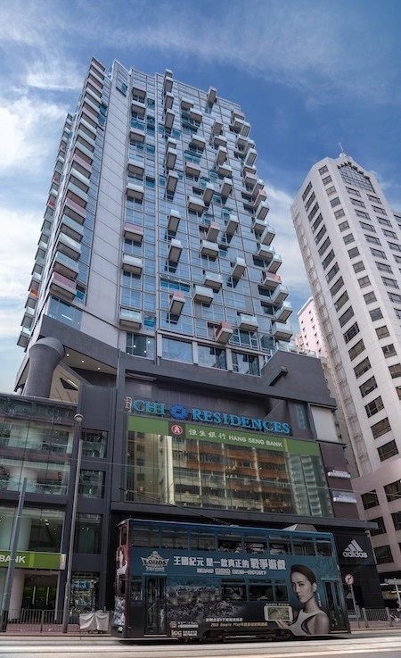 CHI 138 building in Wan Chai, Hong Kong. Photo courtesy of Chi Residences