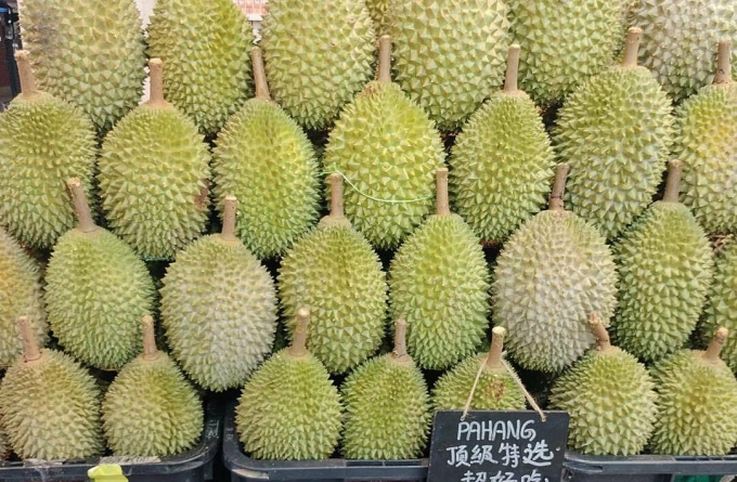 Durians at Lexus Durian King in Singapore. Photo from the shops Facebook