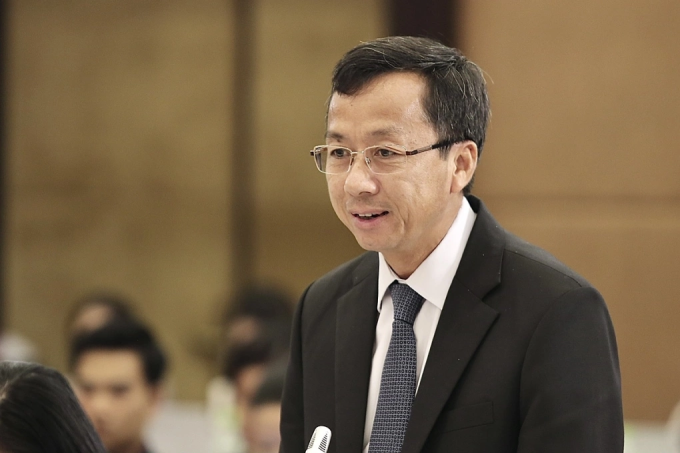 Dang Thanh Thuy, CEO of Vinpearl, at an event in 2020. Photo by Ngoc Thi