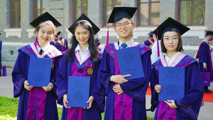 Students at graduation day in an Asian university. Photo courtesy of the university