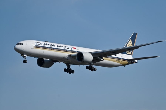 A Singapore Airlines airplane in operation. Photo by AFP