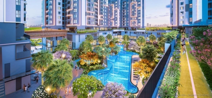 Amenities in the center of tower blocks. Photo courtesy of Phu My Hung