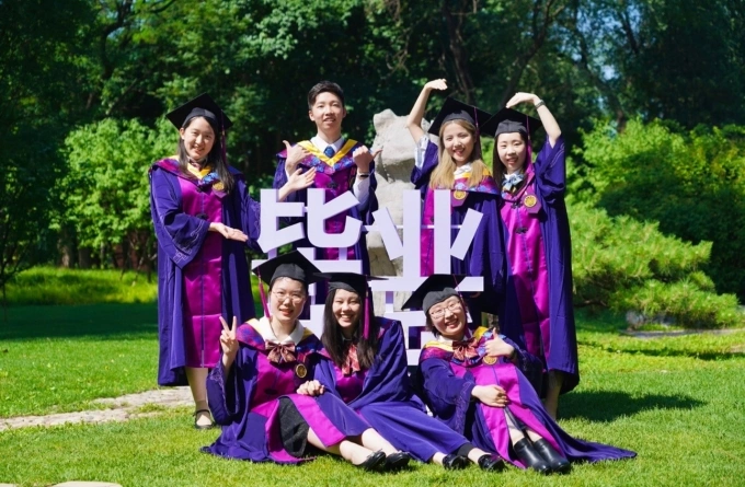 Students on their graduation day at a university in Asia. Photo courtesy of the university