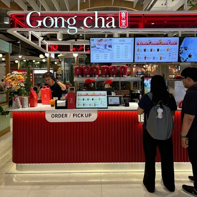 A Gong cha store in Thailand. Photo courtesy of Gong cha