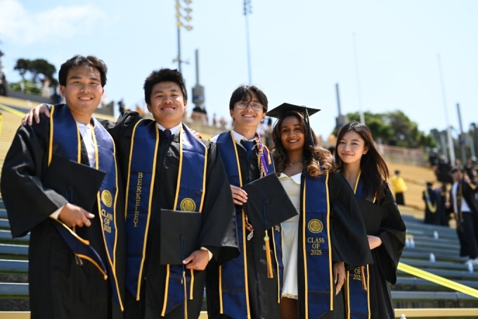 Students attend a graduation ceremony at the University of California, Berkeley in the U.S. Photo courtesy of UC Berkeley