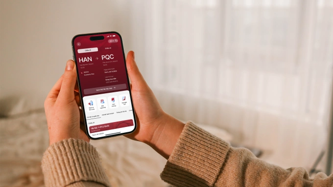 SPAs application on a cell phone. Photo courtesy of Sun Group