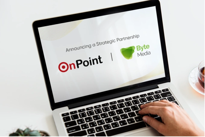 The agreement between OnPoint and Byte Media was signed on March 27. Photo courtesy of OnPoint