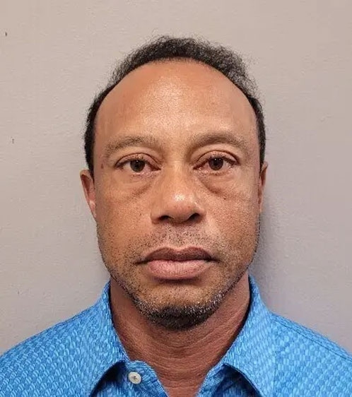 This handout photo provided by the Martin County Sheriffs Office shows Tiger Woods, in Stuart, Fla., Friday, March 27, 2026. Photo by Martin County Sheriffs Office via AP