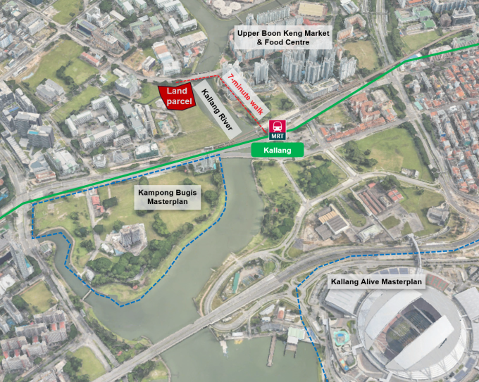 The Kallang Close site (orange) as seen on Urban Redevelopment Authoritys map. Photo from URAs website