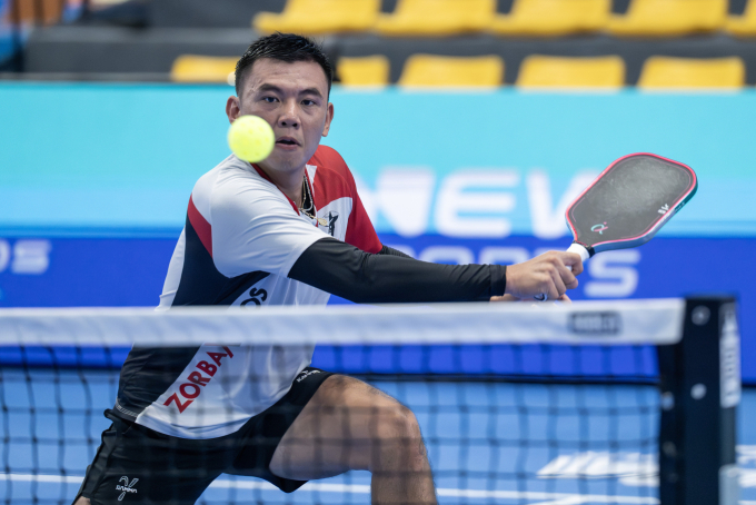 Ly Hoang Nam during his match against Christian Alshon at the PPA Asia 1000 – Hanoi Cup, at My Dinh Athletes Arena, Hanoi on April 2, 2026. Photo by VnExpress/Giang Huy