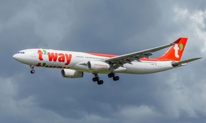 A Tway Air aircraft. Photo by Unsplash