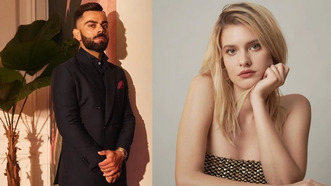 Indian cricket superstar Virat Kohli and German-South African model and influencer LizLaz. Photo by Instagram/@virat.kohli, @lizlaz_tv