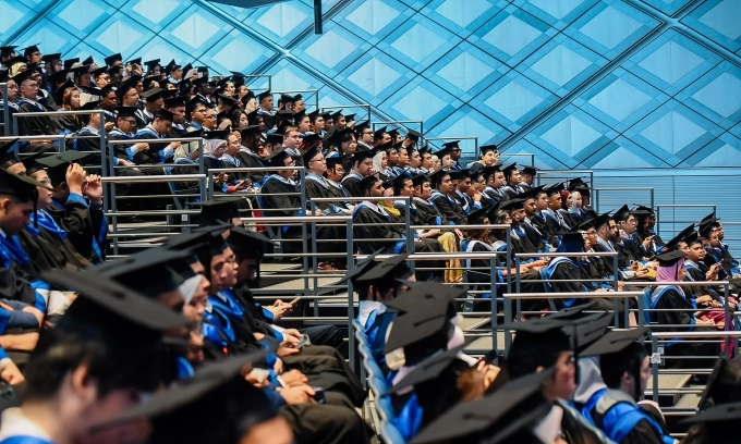 Graduating students at the Universiti Teknologi Petronas, Malaysia. Photo from the universitys Facebook page