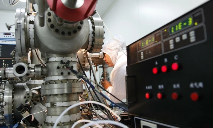 A researcher is seen at a laboratory of the University of Electronic Science and Technology of China in 2019. Photo courtesy of the university