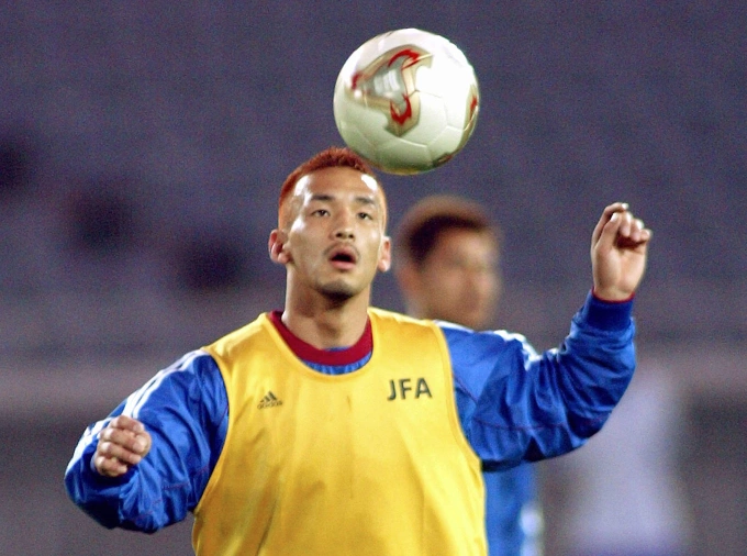 Hidetoshi Nakata at the 2002 World Cup in Japan. Photo by AFP