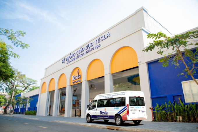 School facade. Photo courtesy of Tesla Education