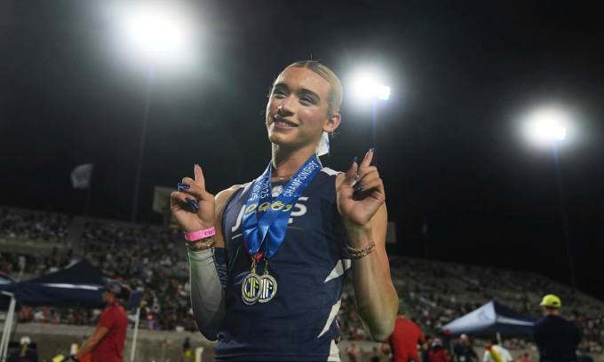 Transgender athlete sparks controversy, protests after winning 3 gold medals at girls' track and field competition
