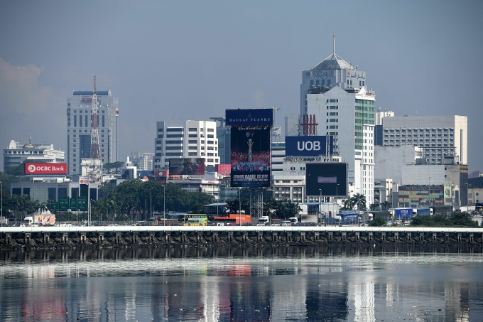 This photo taken on May 4, 2018, shows the skyline of the Malaysian city of Johor Bahru. Photo by AFP