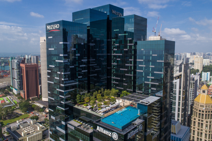 Asia Square Tower 2 in Singapore. Photo by CapitaLand