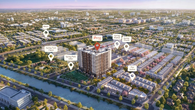 Persa Place apartment project sells out on launch day in Nhon Trach 3 Persa Place is the first high-rise precinct within Springville - Nhon Trachs most prominent international airport township. Photo courtesy of Gamuda Land