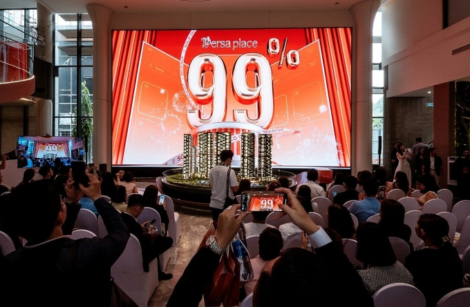 Persa Place apartment project sells out on launch day in Nhon Trach 2 All 420 apartment units were successfully transacted within the morning of the launch day. Photo courtesy of Gamuda Land