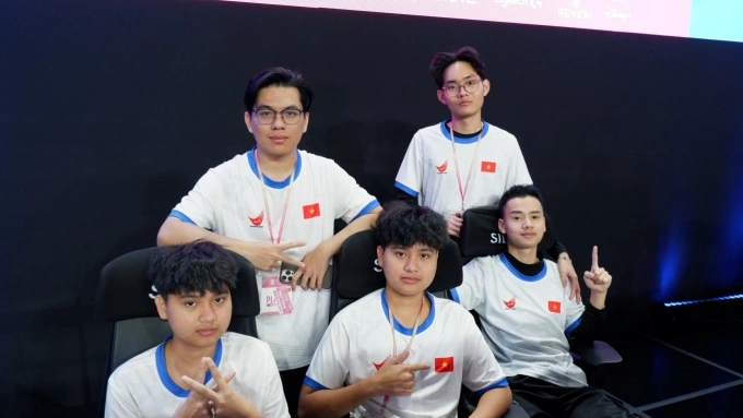 The Vietnam team that won the PUBG Mobile event at the 2026 Asian Esports Championship in Jinju, South Korea. Photo by VIRESA