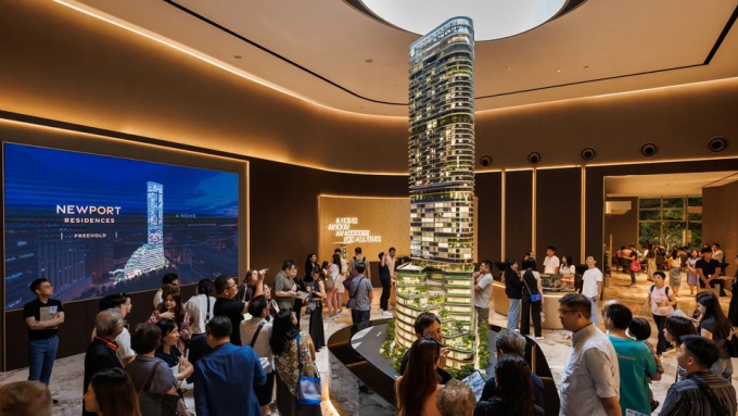 CDL of Singapore’s 2nd richest man Kwek Leng Beng posts slump in Q1 property sales 2 The sales gallery for Newport Residences during its preview weekend. Photo from City Developments Limiteds website