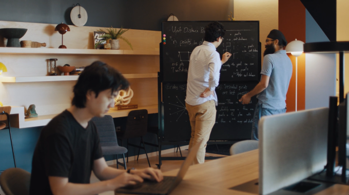 A team of researchers from OpenAI work on the unit distance problem. Photo courtesy of OpenAI