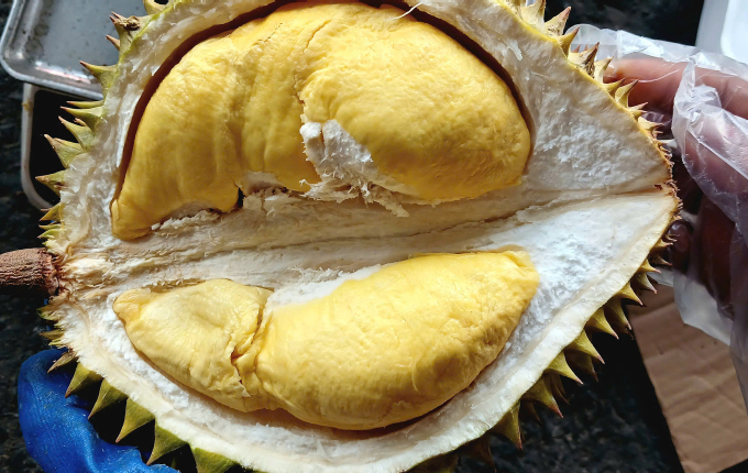 Durian retail prices fall to $1.5 per kilogram in HCMC 2 A Ri6 durian on sale at VND60,000 (US$2.3) per kilogram at a store in HCMCs An Hoi Dong Ward. Photo by VnExpress/Thi Ha