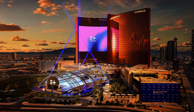 A perspective view of the Enhanced Games arena in Las Vegas. Photo by Enhanced Games