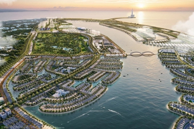 Infrastructure acceleration helps reshape urban development toward sustainability: Vinhomes 5 Artist perspective of the Vinhomes Green Paradise mega-urban area. Photo courtesy of Vinhomes
