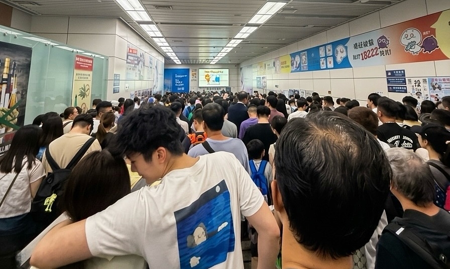Thousands stuck at Hong Kong border for hours as 673,000 return from mainland China post-holiday
