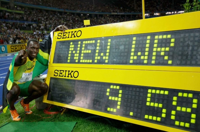 Usain Bolt set a world record in the 100m sprint at the 2009 World Athletics Championships in Berlin. Photo by Reuters