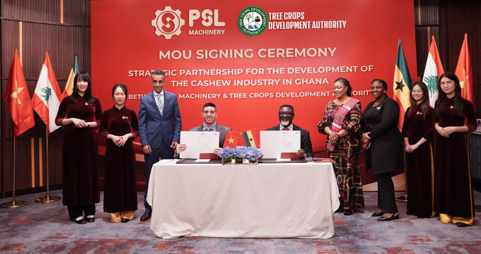 Vietnam's PSL Machinery partners with Ghana to expand cashew processing capacity 2 Representatives of PSL Machinery and TCDA at the PPP signing ceremony. Photo courtesy of PSL Machinery