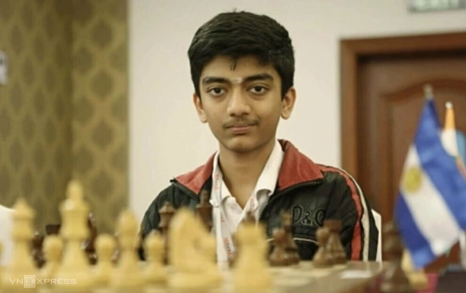 Indian Grandmaster Gulesh Dommaraju at the HDBank Open international tournament in Ho Chi Minh City in March 2019. Photo by VnExpress/Xuan Binh