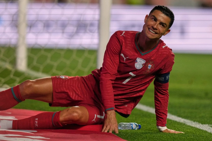 Cristiano Ronaldo during the friendly between Portugal and Nigeria in Leiria, Portugal, on June 10, 2026. Photo by AP