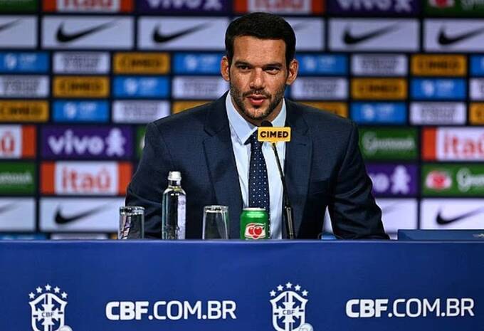 Brazilian Football Confederation president Samir Xaud. Photo by AFP