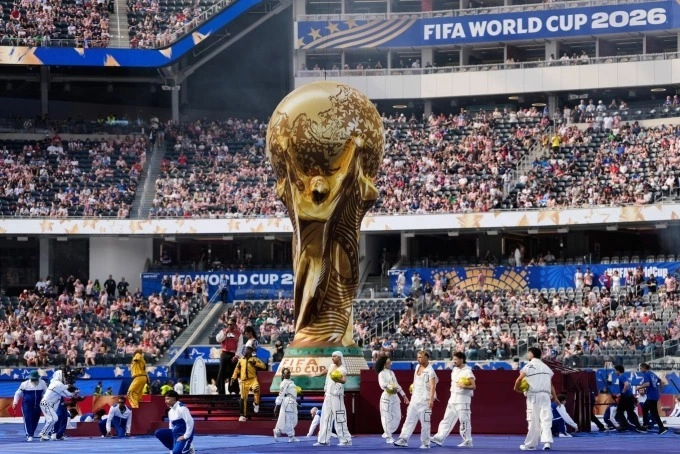 The opening ceremony of the World Cup at SoFi Stadium, Los Angele, the U.S., June 13, 2026. Photo by AP