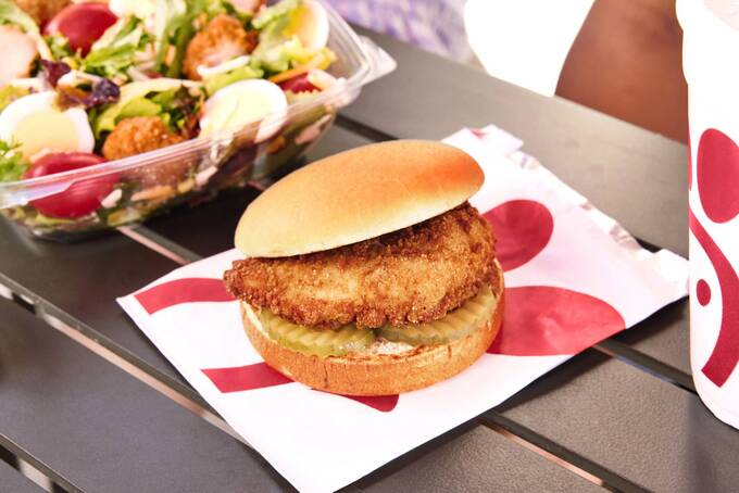 A Chick-fil-A chicken sandwich. Photo from Chick-fil-A Singapores website