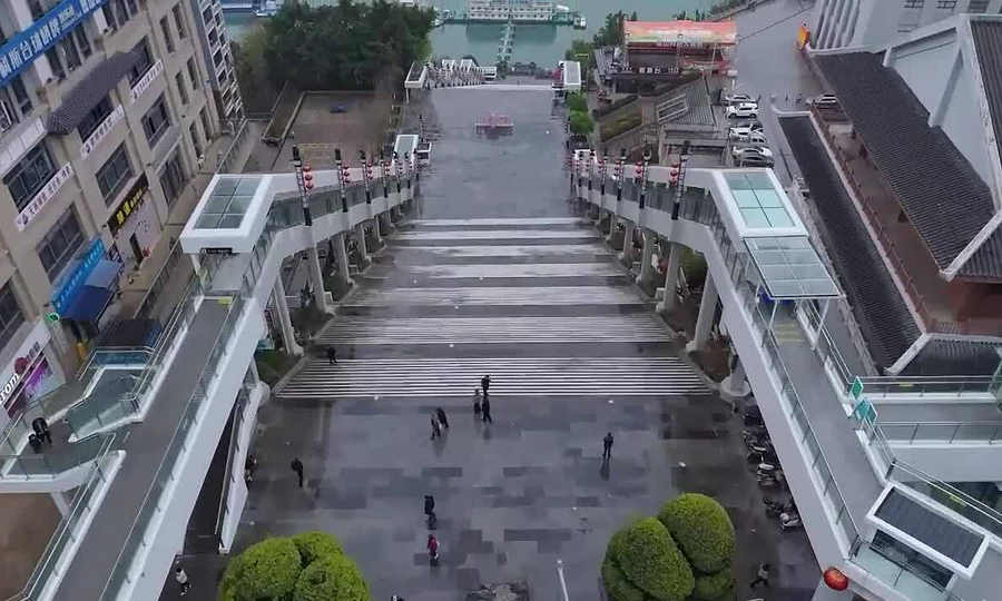 Which Asian country has the world's longest escalator system?