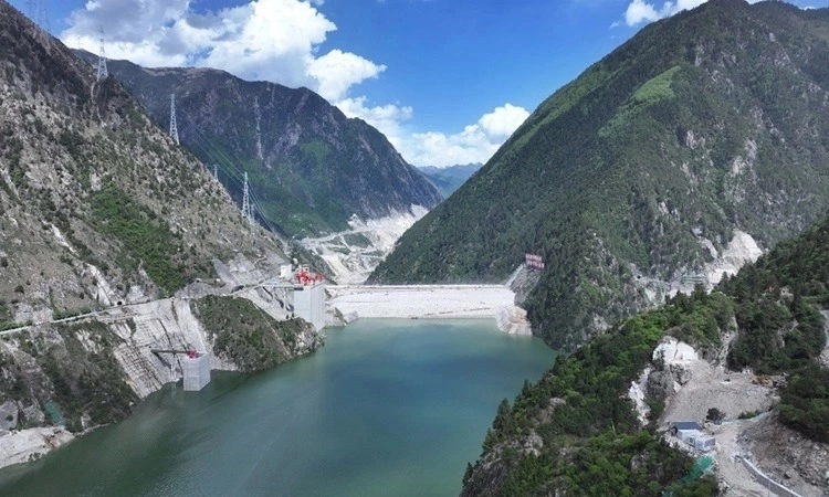 The Shuangjiangkou hydropower dam in Sichuan province. Photo courtesy of PowerChina