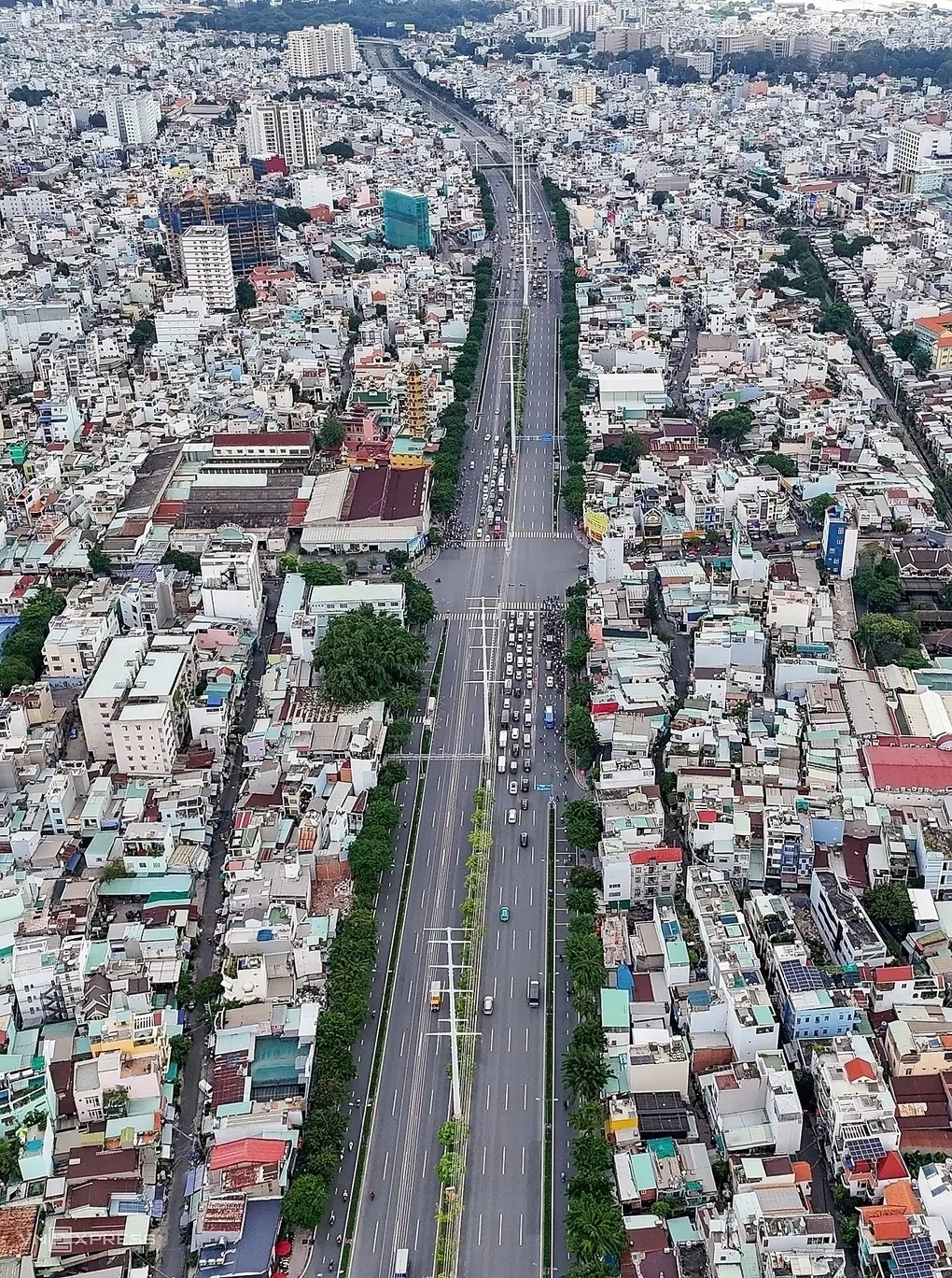 Pham Van Dong Boulevard, along which the Tan Son Nhat–Phu Huu metro line will run. Photo by VnExpress/Giang Anh