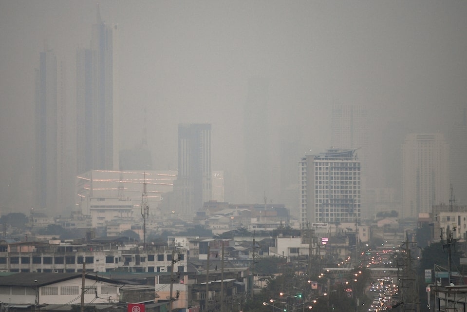 A view of the city amid air pollution in Bangkok, Thailand, February 2, 2023. Photo by Reuters