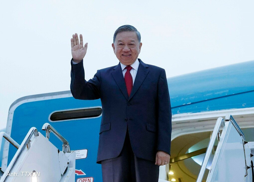 Vietnams Party General Secretary and President To Lam arrives at John F. Kennedy international airport in New York, Sept. 20, 2026. Photo by VNA