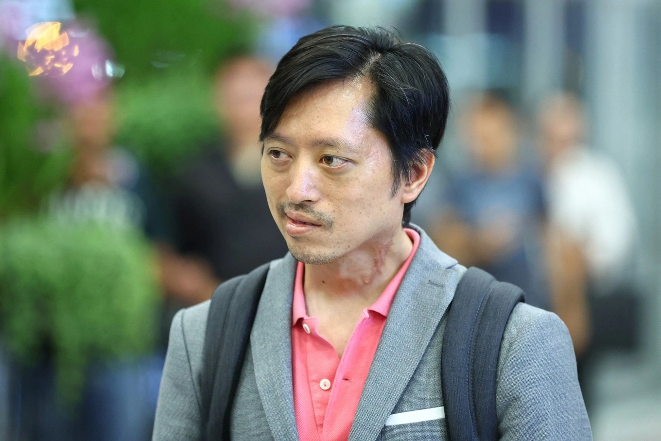 Chakriwat Vivacharawongse, Thailands King Maha Vajiralongkorns son, arrives at Bangkoks Suvarnabhumi international airport as he heads back to the United States after a surprise visit to the kingdom after living abroad for 27 years, Thailand, August 14, 2023. Photo by Reuters