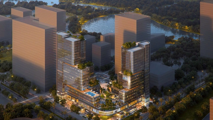 An artists impression of the new mixed-use complex planned for the site of the Lawrence S. Ting Building. Photo courtesy of Phu My Hung