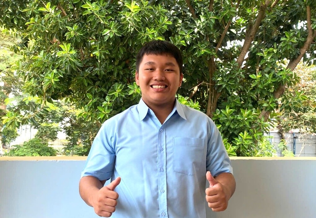 Nguyen Hong Quan, a 12th-grade math-specialized student at Hung Vuong High School for the Gifted. Photo courtesy of Quan