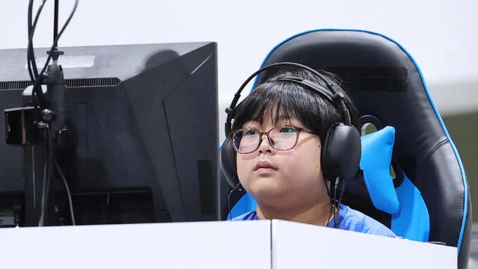 Japans Yuki Kurihara competes in the Puyo Puyo final at Asian Games on Sept. 26, 2026. Photo by AFP